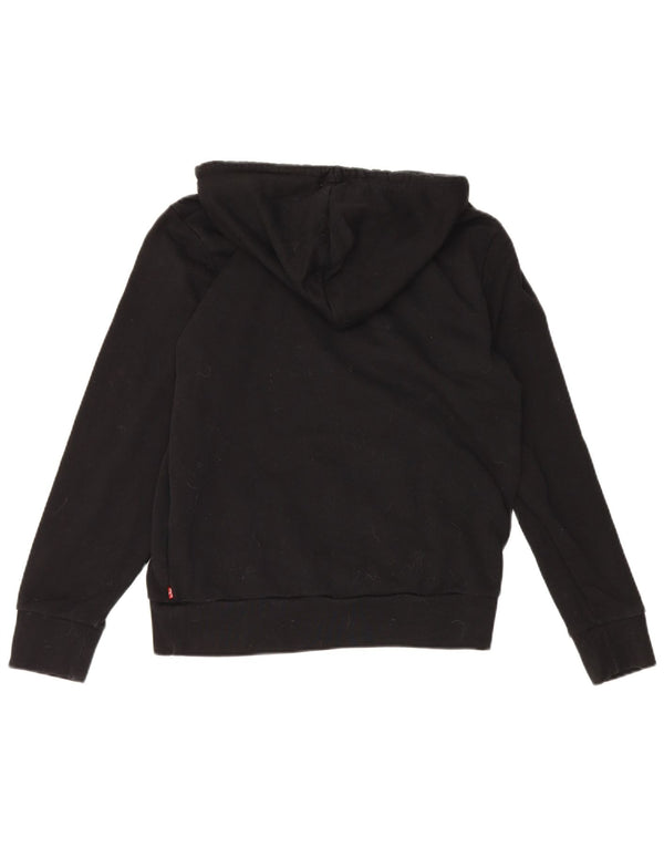 Suéter com capuz gráfico feminino Levi's UK 14 algodão preto médio