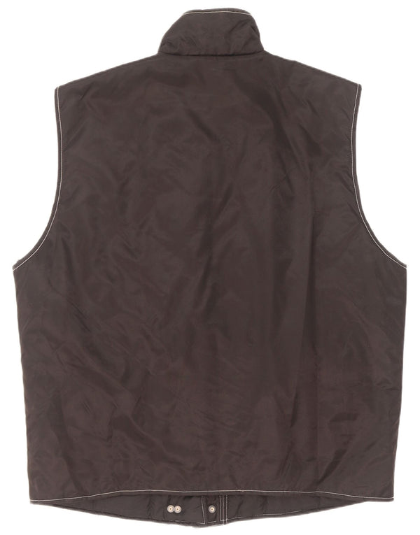Colete utilitário feminino vintage de grandes dimensões UK 20/22 XL preto poliamida