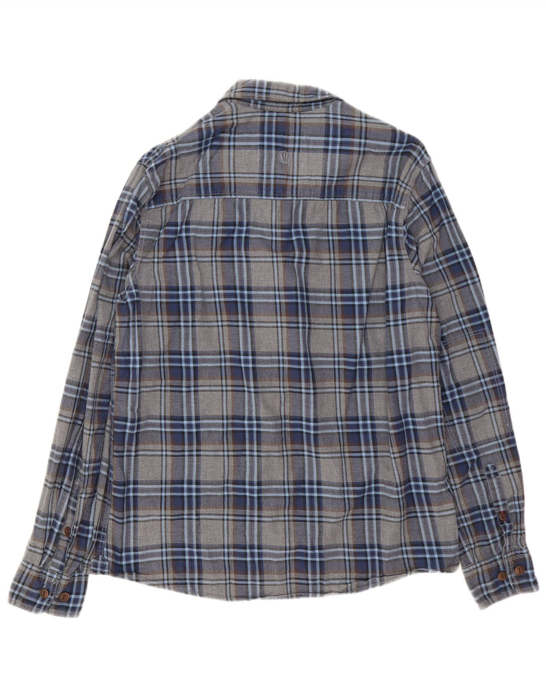 Camisa masculina Fat Face algodão xadrez cinza médio