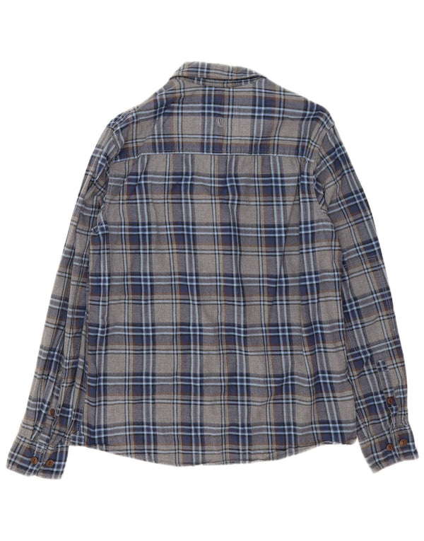 Camisa masculina Fat Face algodão xadrez cinza médio