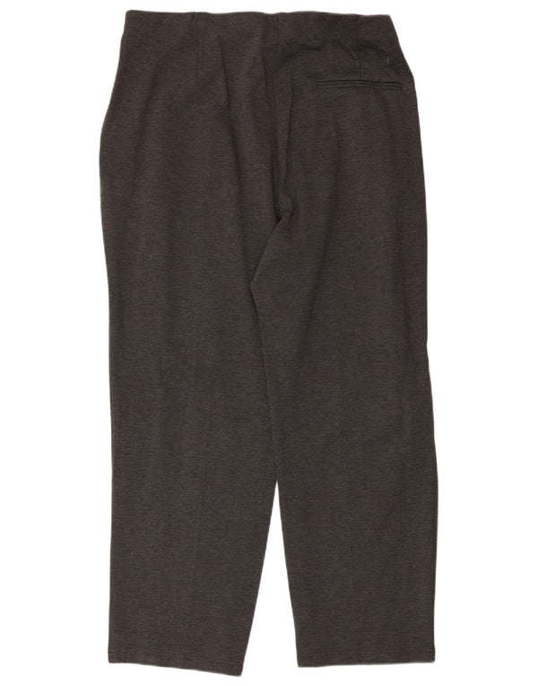 Calça chino feminina de cintura alta Marks & Spencer UK 20 2XL W38 L27 cinza