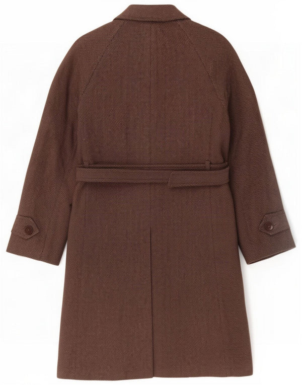 Vintage Mens Overcoat IT 46 Large Brown