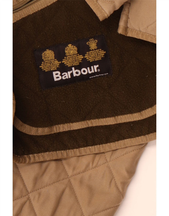 Jaqueta acolchoada masculina Barbour UK 40 grande marrom
