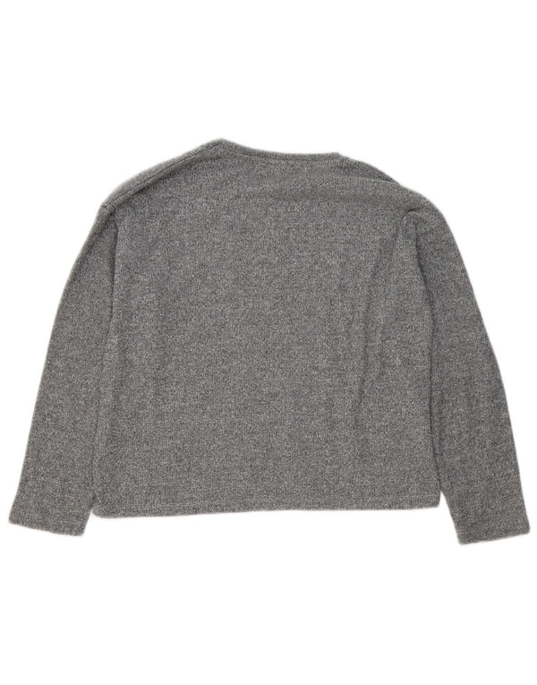 Zara Girls Graphic Top manga comprida 11-12 anos cinza poliéster