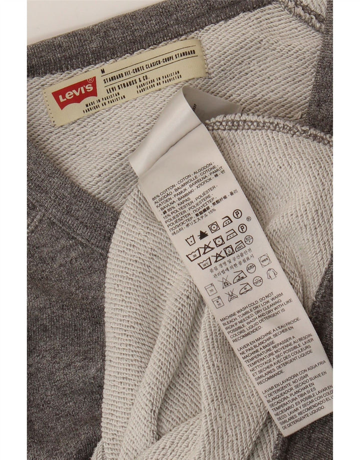 Moletom masculino LEVI'S com ajuste padrão, algodão manchado cinza médio