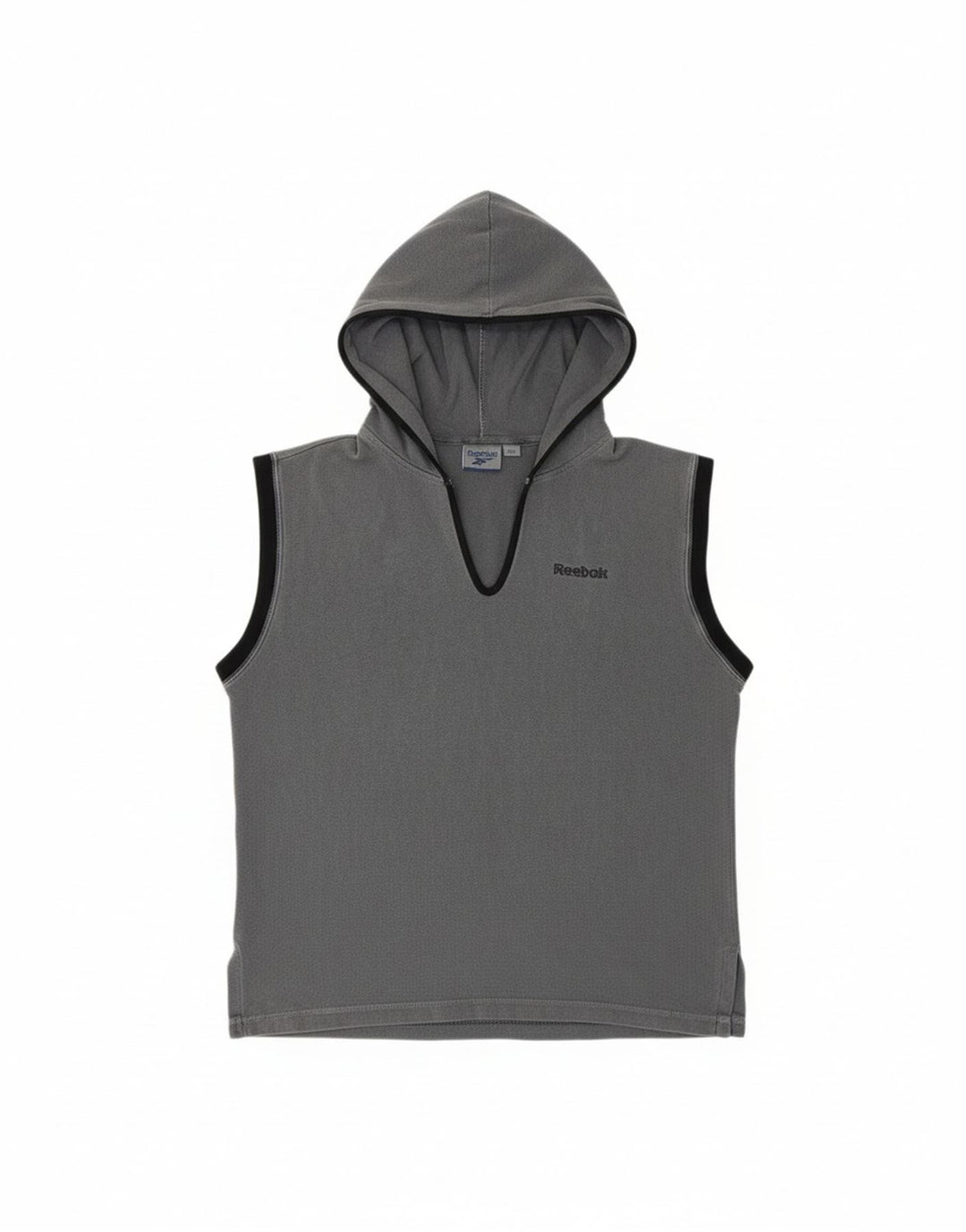 Colete feminino com capuz REEBOK UK 16 grande algodão cinza