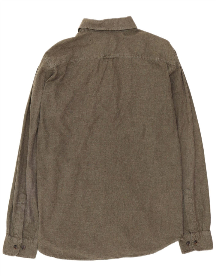 Camisa masculina Jack & Jones de algodão cáqui médio