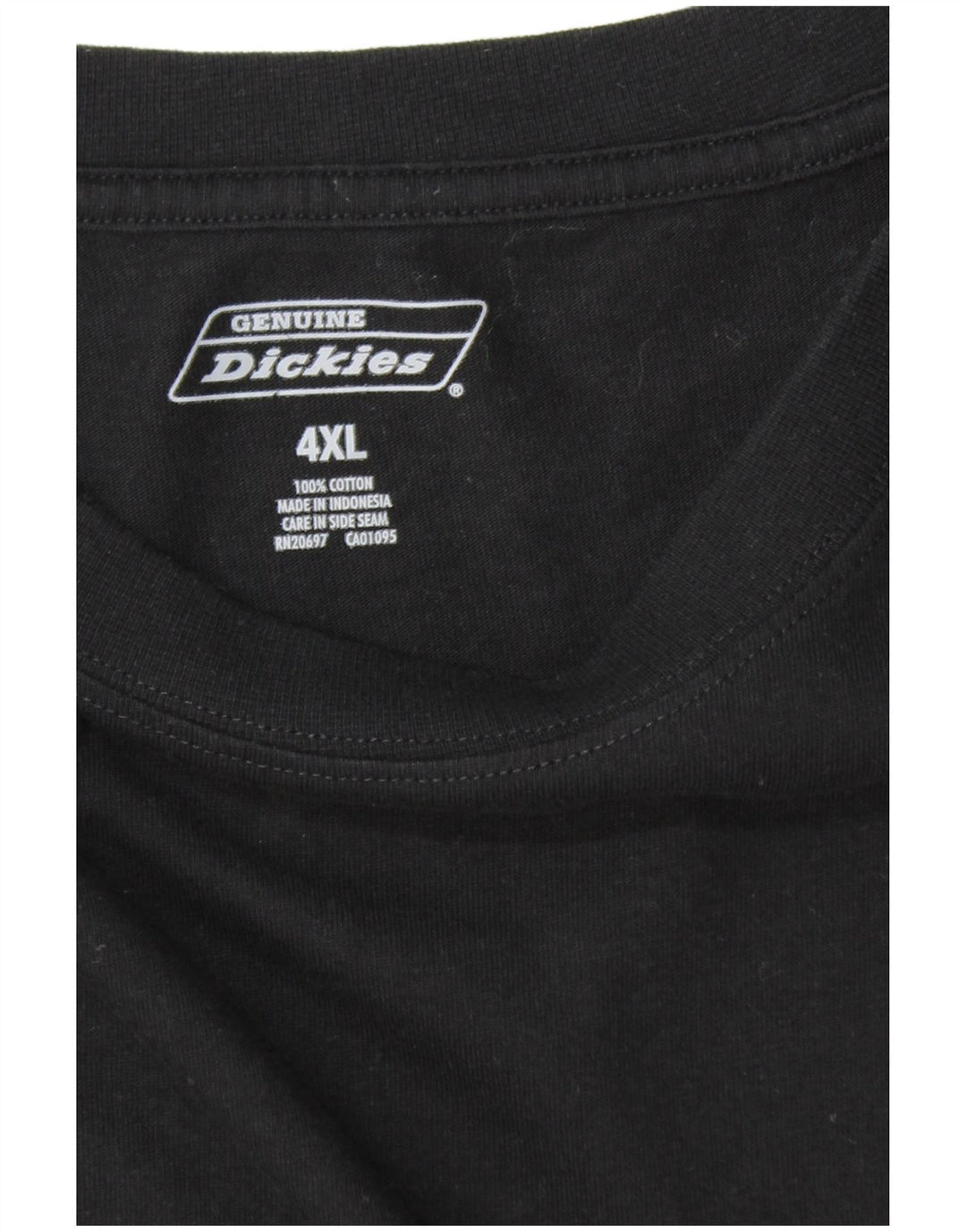 Camiseta masculina DICKIES Top 4XL algodão preto