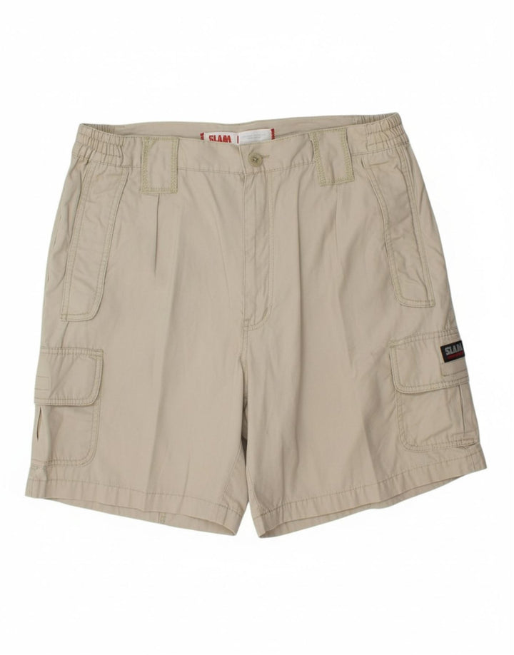 Shorts cargo masculino SLAM IT 56 3XL W36 algodão bege