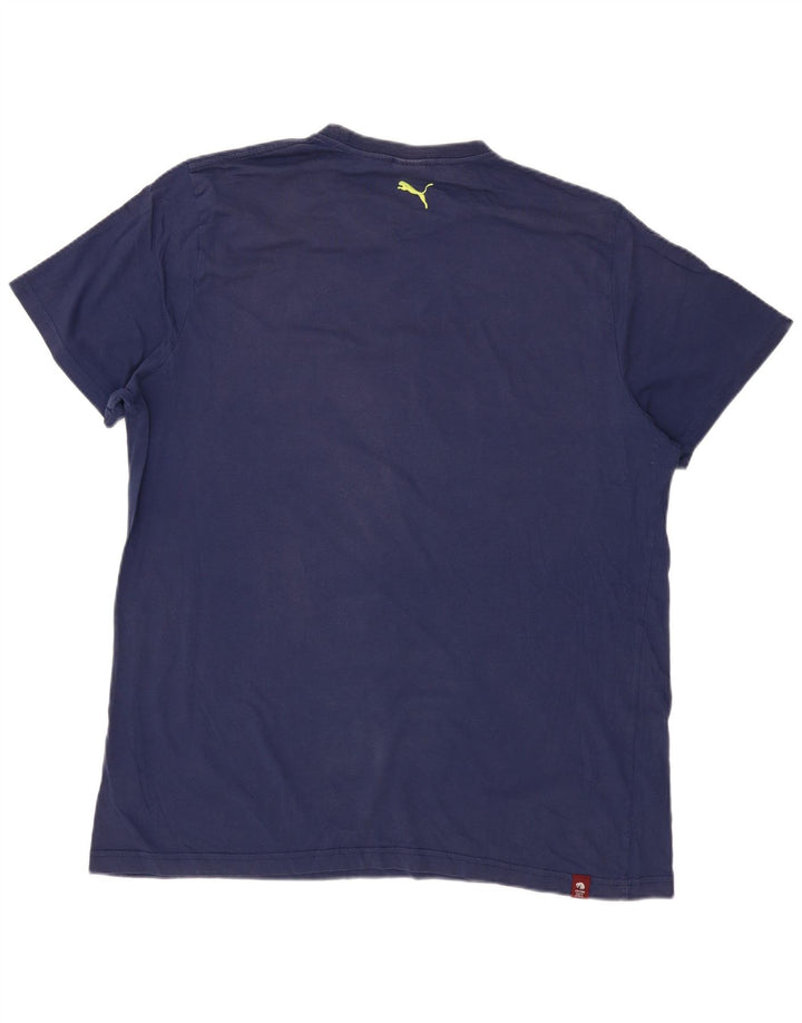 Camiseta gráfica masculina Puma Top 2XL azul marinho