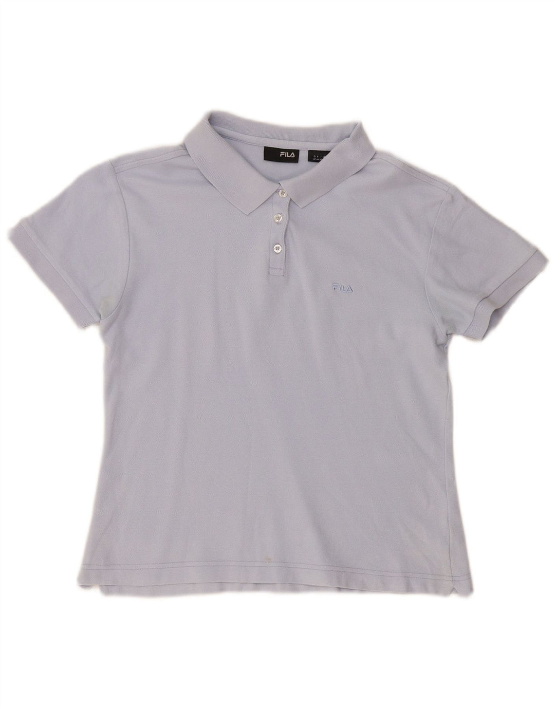 Camisa polo feminina Fila UK 16 grande algodão azul