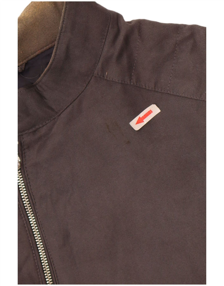 Jaqueta bomber masculina Marks & Spencer UK 46 3XL cinza poliéster