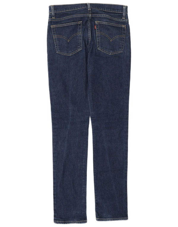Jeans slim feminino Levi's W28 L34 algodão azul marinho