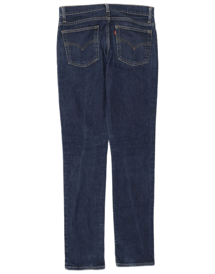 Jeans slim feminino Levi's W28 L34 algodão azul marinho