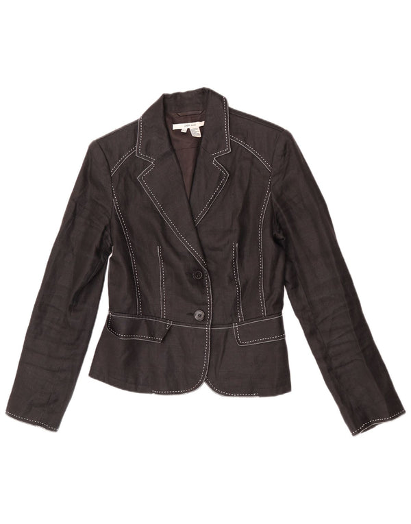 Zara Jaqueta Blazer Feminina com 2 Botões EU 40 Médio Preto Rami