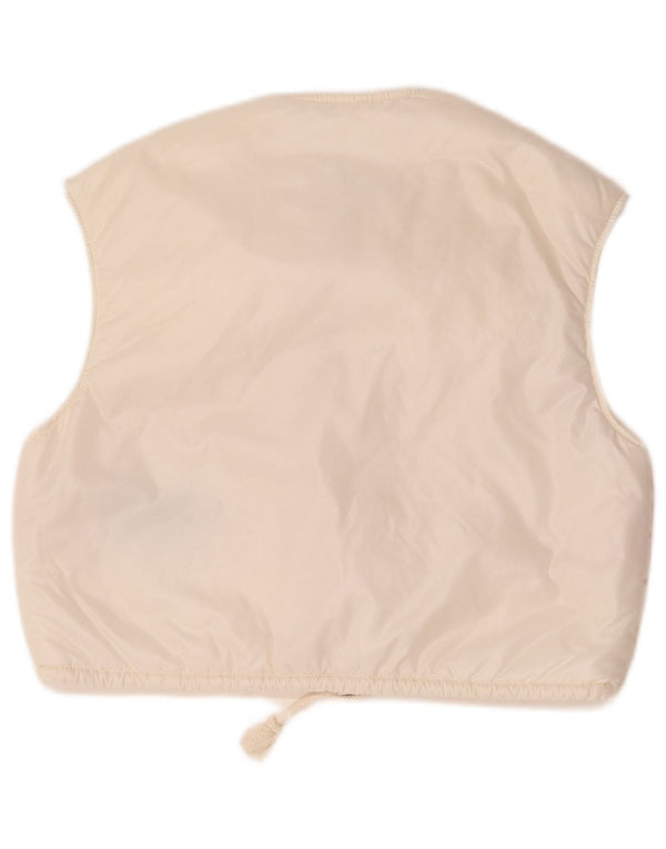 Colete acolchoado oversized vintage feminino EU 36 pequeno bloco branco