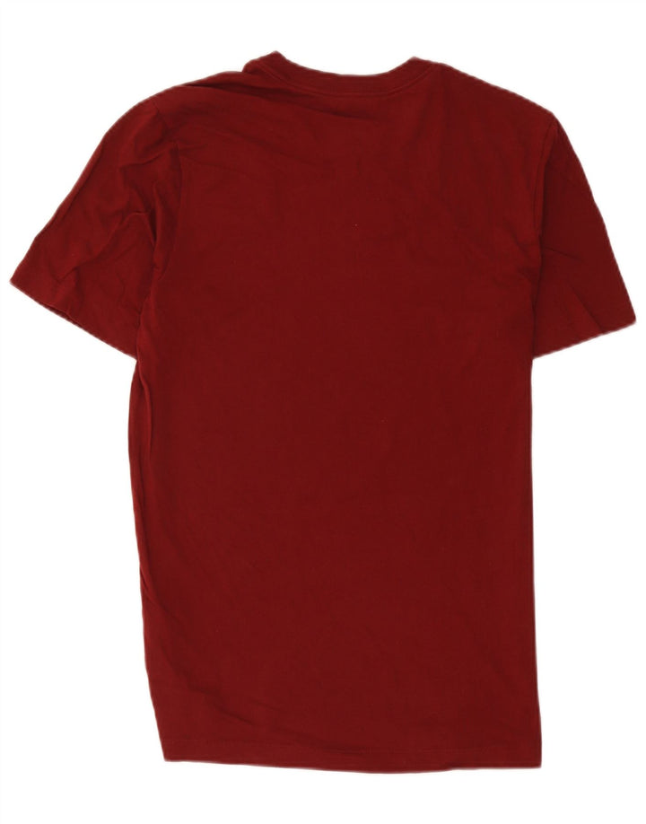 Nike Mens Camiseta Top Pequeno Algodão Borgonha