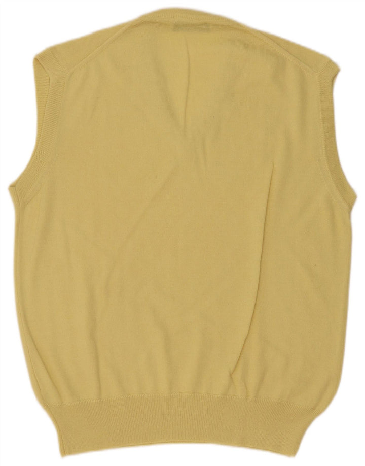 Colete masculino vintage regata IT 50 lã amarela média