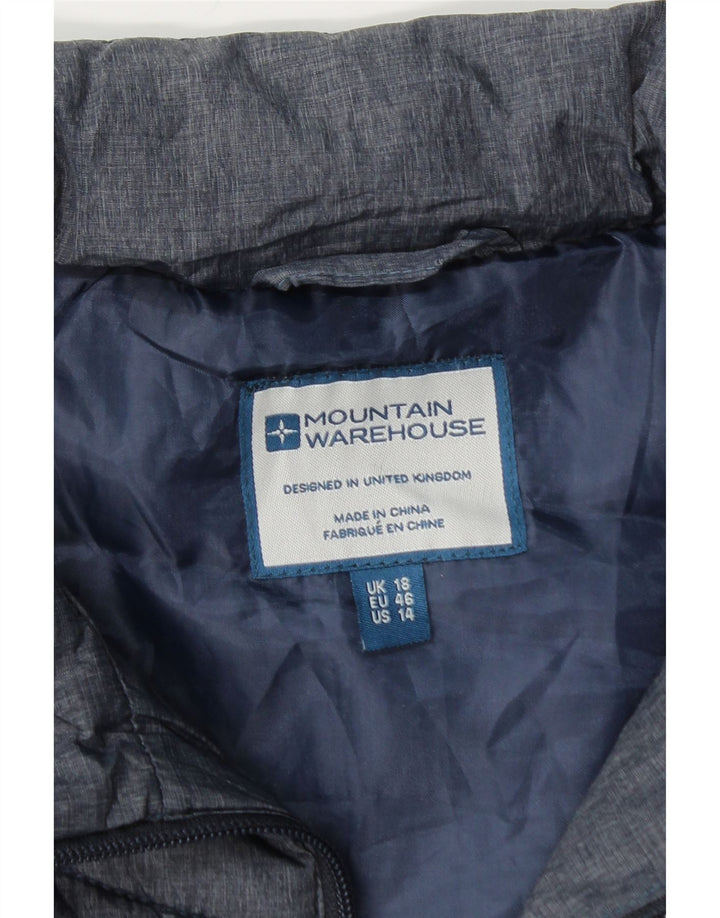 Colete acolchoado feminino Mountain Warehouse UK 18 XL azul marinho poliéster