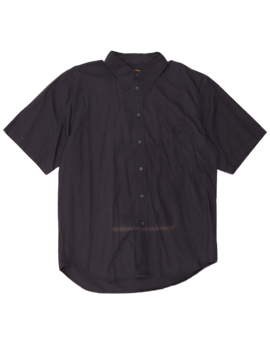 Camisa Wrangler masculina de manga curta 2XL algodão azul marinho