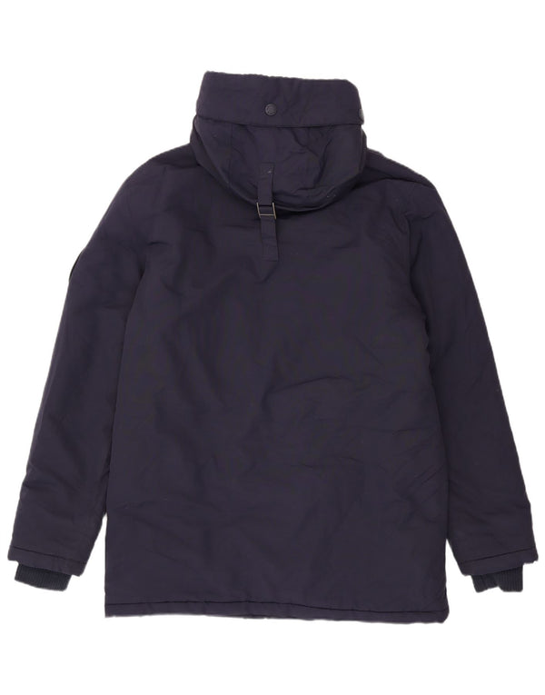 Jaqueta Parka masculina Superdry com capuz UK 40 grande nylon azul marinho