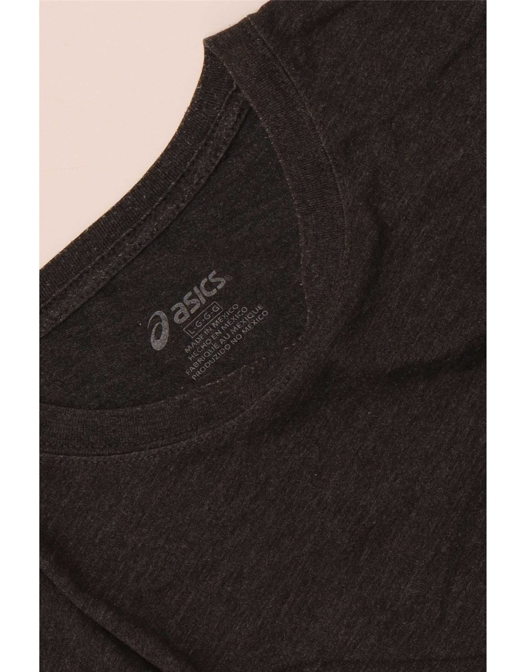 Camiseta Asics masculina gráfica grande cinza