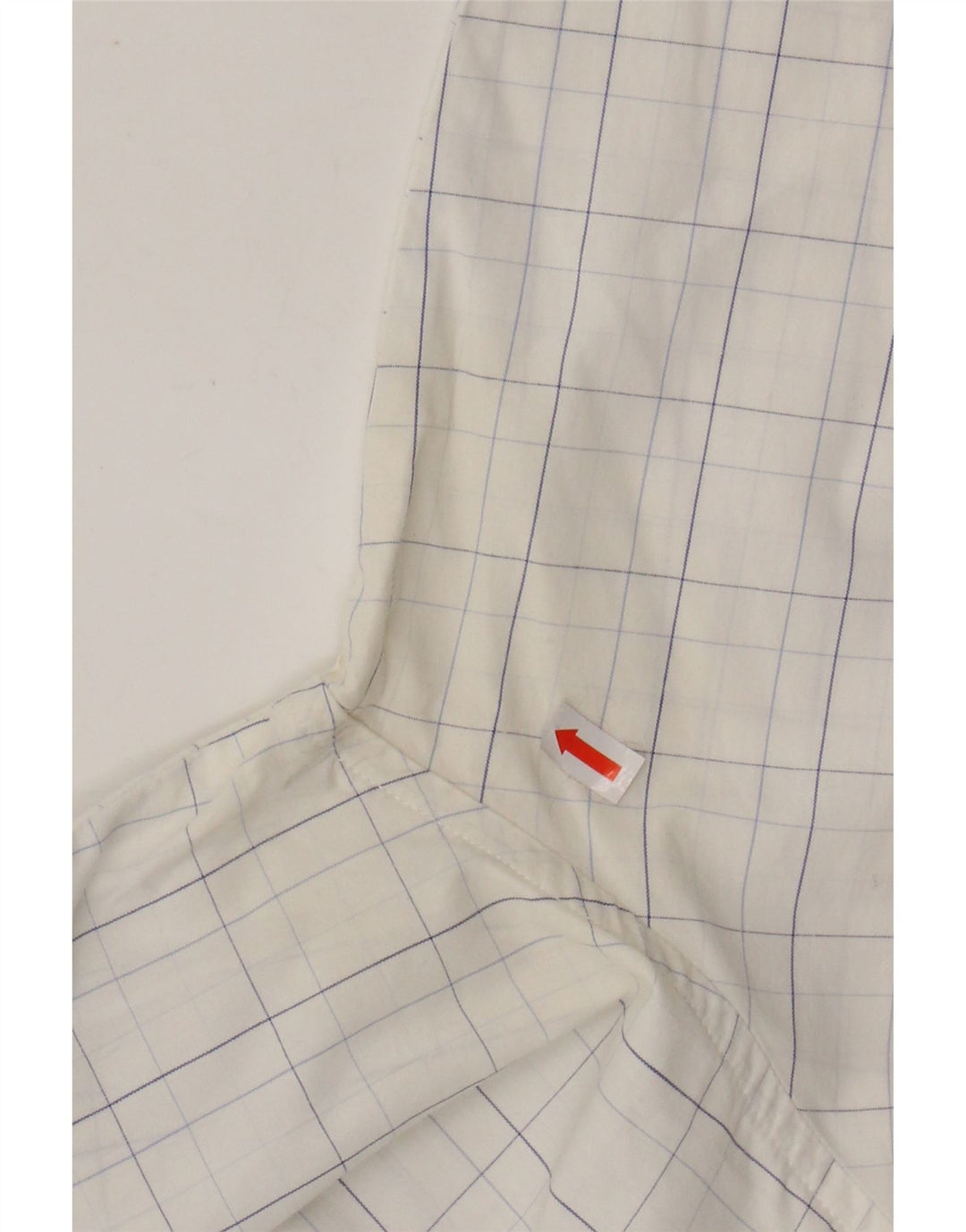 Camisa masculina BENETTON XL algodão xadrez branco