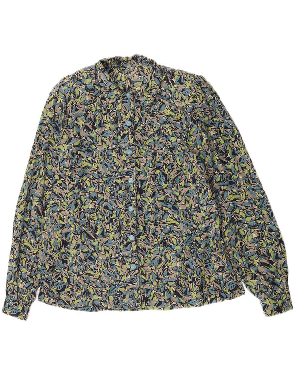 Blusa feminina vintage UK 14 verde médio