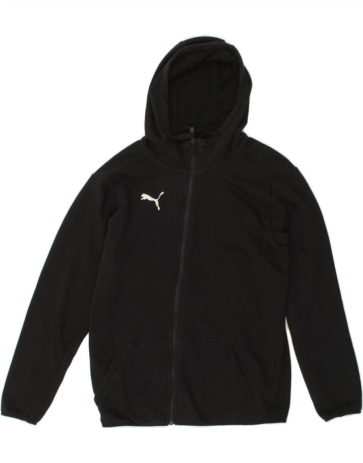 PUMA Mens Zip Hoodie Sweater Small Black Cotton Vintage Puma and Second-Hand Puma from Messina Hembry 