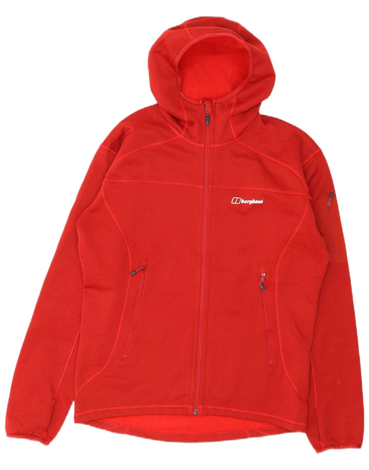 Berghaus Jaqueta masculina com capuz e jaqueta grande vermelha manchada