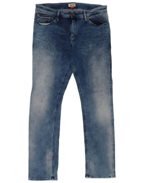 Tommy Hilfiger Masculino Scanton Slim Jeans W36 L31 Azul Algodão