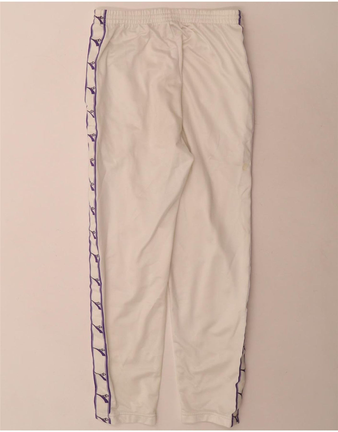 Calça de treino feminina Diadora UK 10 poliéster branco pequeno