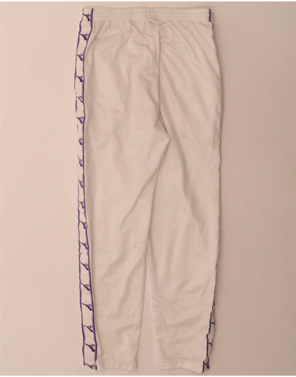 Calça de treino feminina Diadora UK 10 poliéster branco pequeno