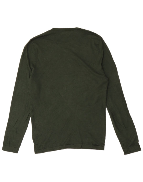 Zara Top Masculino Manga Longa Pequeno Verde