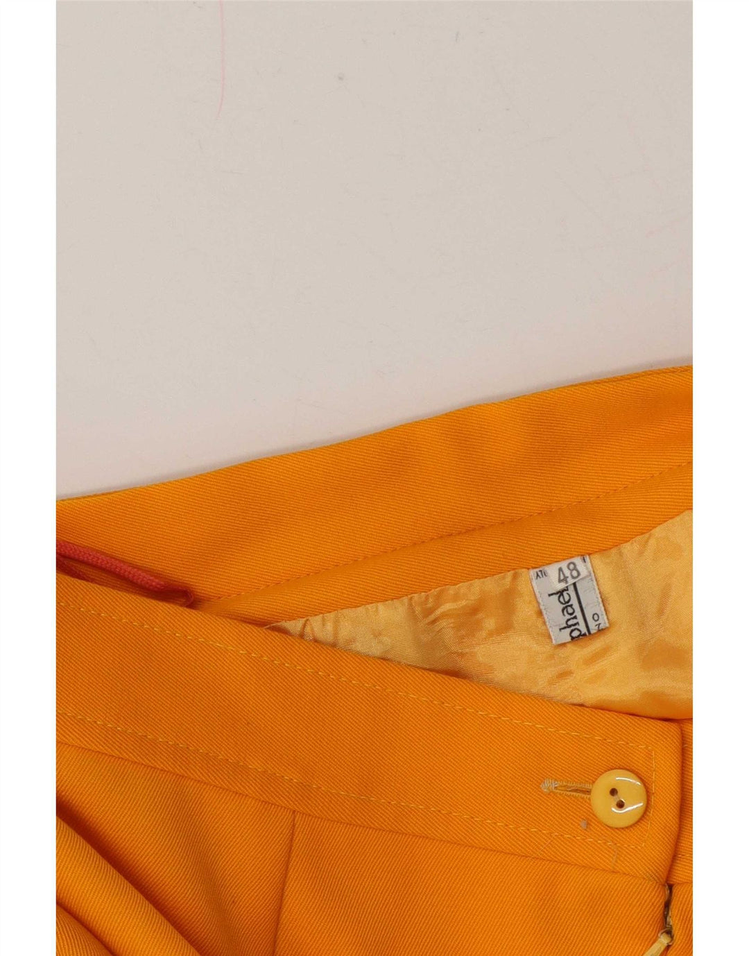 Saia feminina vintage linha A W30 lã laranja média