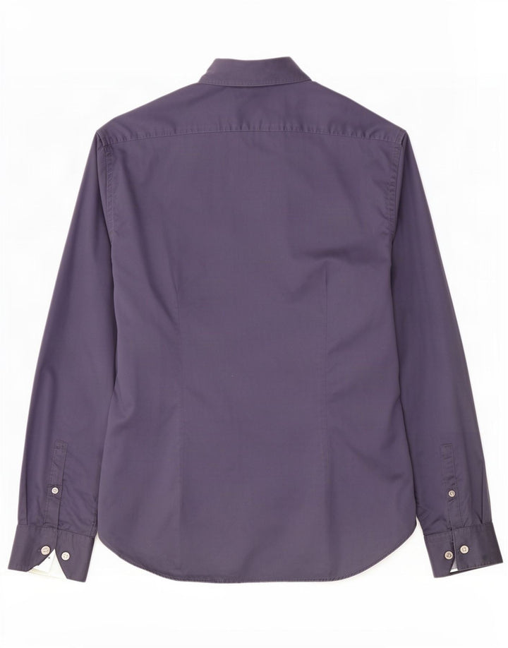 Camisa masculina Dkny tamanho 16 grande algodão azul marinho