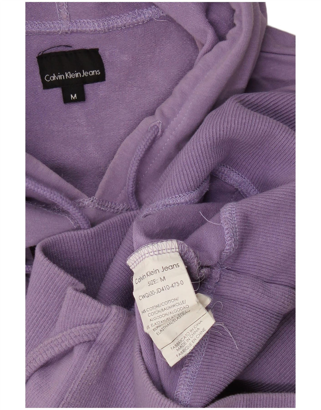 Jumper feminino com capuz gráfico CALVIN KLEIN JEANS Reino Unido 12 médio roxo