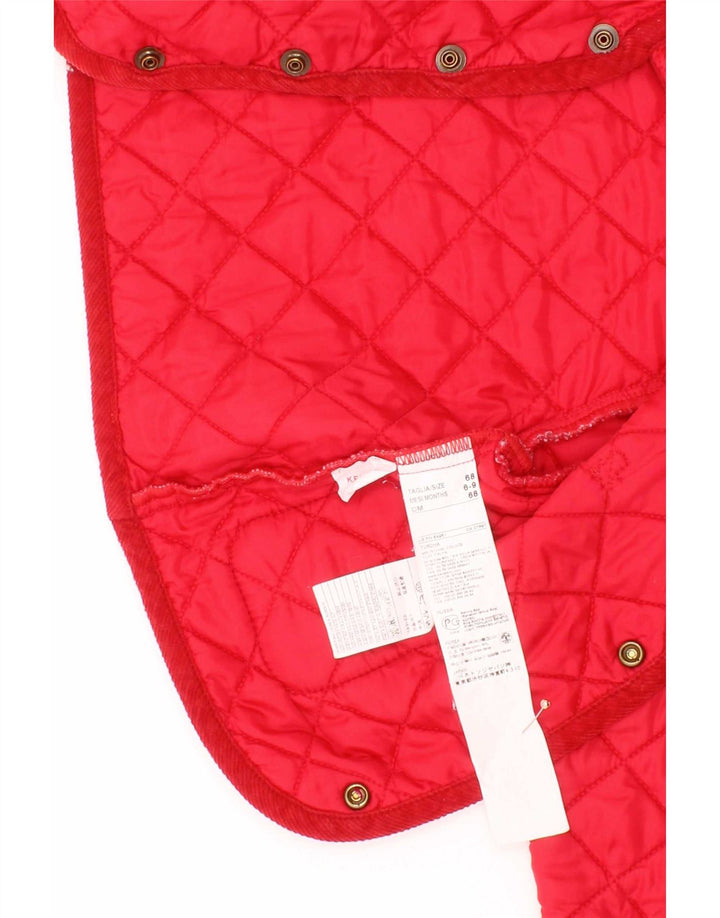 Casaco acolchoado Benetton Baby Boys 6-9 meses poliamida vermelha