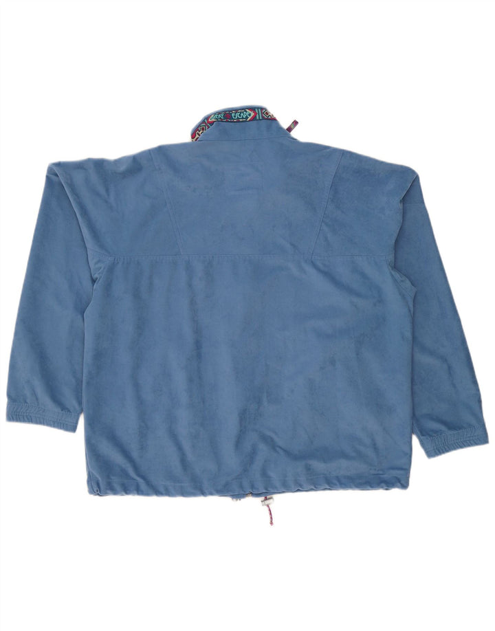 Jaqueta masculina de veludo gráfico Great Escapes com capuz XL azul poliéster