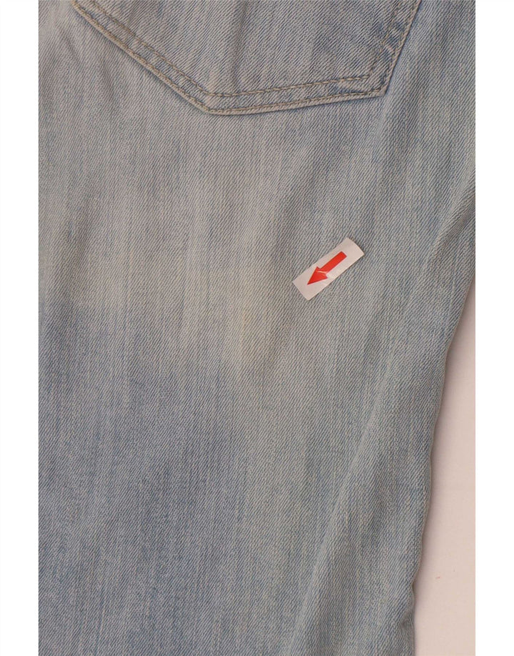 Zara Jeans Slim Feminino EU 38 Pequeno W28 L27 Azul Colorblock
