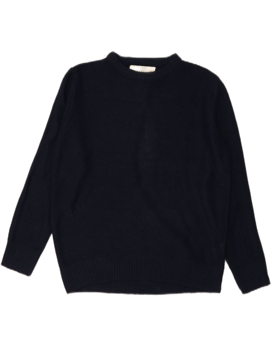 Zara Suéter feminino oversized com gola canoa Reino Unido 14 médio azul marinho