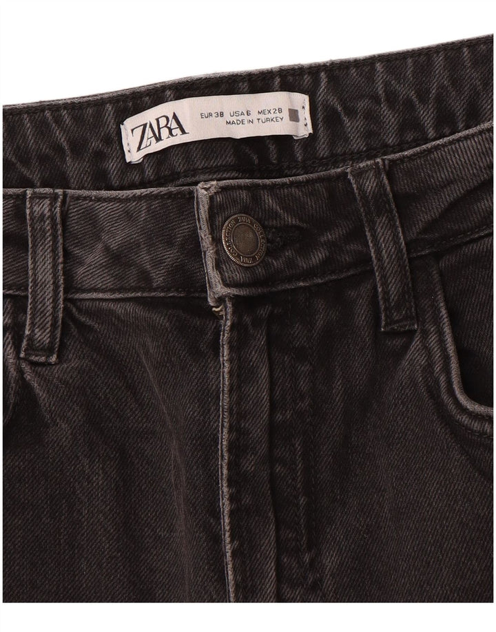 Calça jeans reta feminina Zara EU 38 pequena W28 L32 cinza