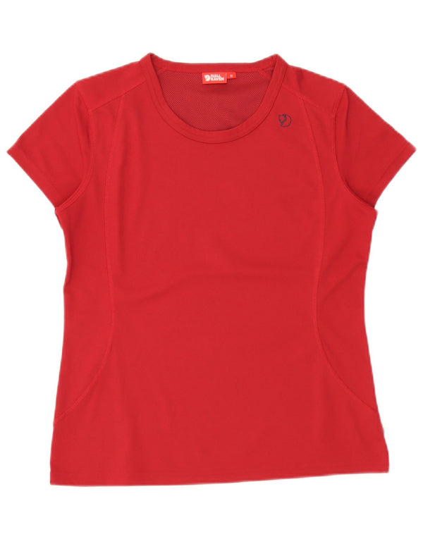 Camiseta feminina Fjall Raven UK 14 poliéster médio Borgonha