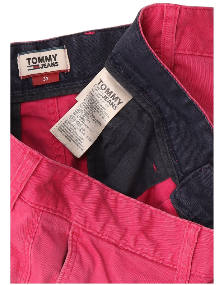 Tommy Hilfiger Mens Chino Shorts W32 Médio Algodão Rosa