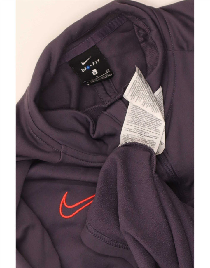 Moletom masculino Nike Dri Fit com zíper e gola alta em poliéster roxo pequeno