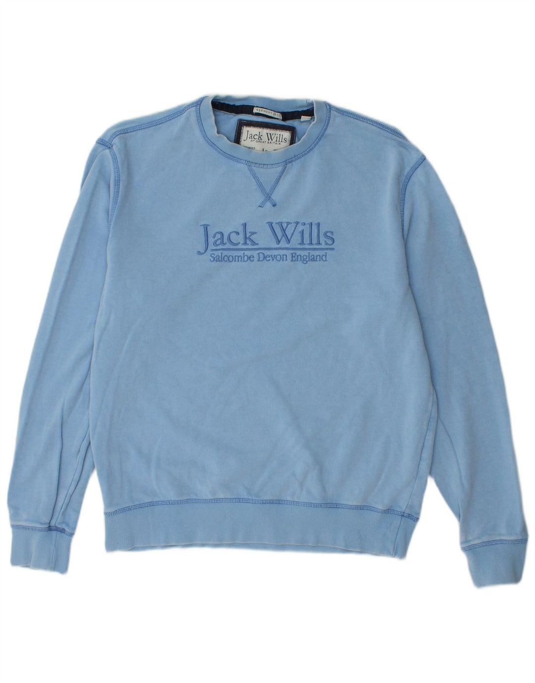 JACK WILLS Suéter gráfico masculino de algodão azul médio