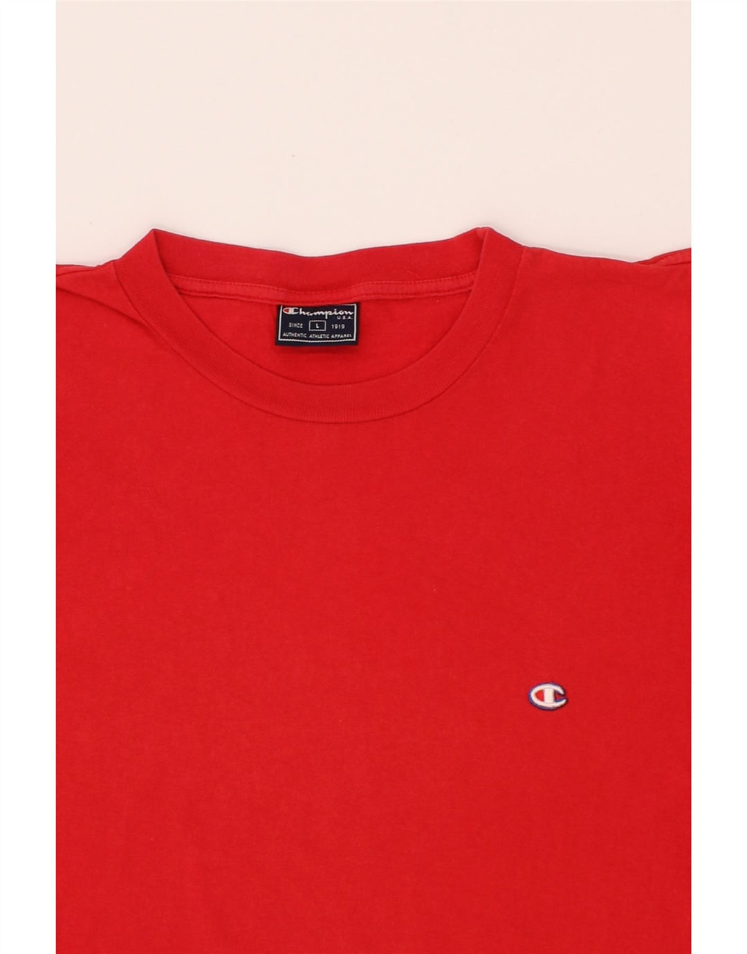 CHAMPION Mens T-Shirt Top Large Red Vintage Champion and Second-Hand Champion from Messina Hembry 