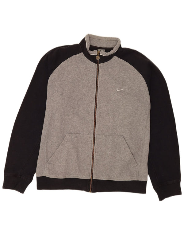 Nike Mens Tracksuit Top Jacket UK 38/40 Cinza Médio Colourblock Sports