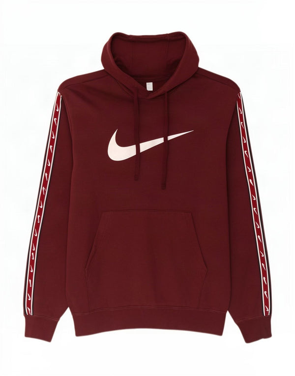 Suéter com capuz gráfico masculino Nike pequeno algodão Borgonha
