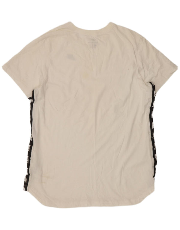 Camiseta Nike masculina gráfica Top XL branco colorblock algodão